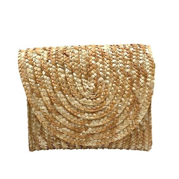 EWC Neutral Raffia Envelope Clutch - Picture 1 of 10